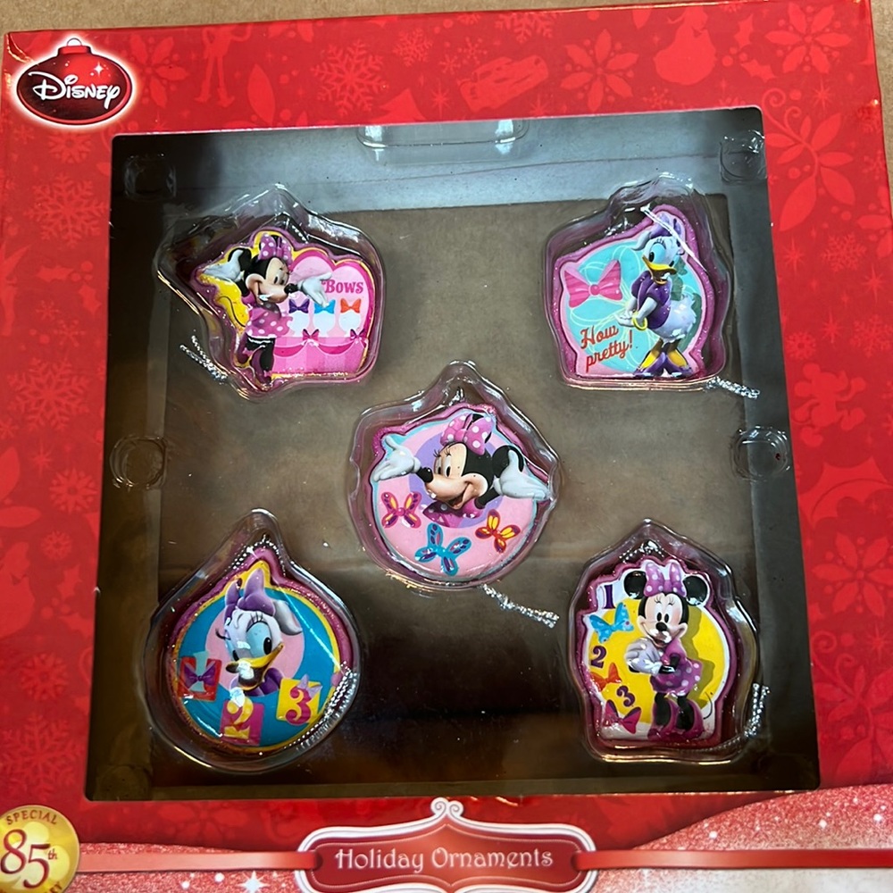 NWT Disney Minnie & Daisy Christmas Ornaments